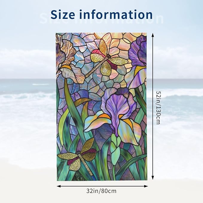 Stained Glass Dragonfly Beach Towel Art Sand-Free Microfiber Bath Towel Ultra Soft Quick Dry Pool Towel Absorbent Towel Lightweight Towel Gifts for Outdoor Bathroom Swimming Decor 31inx51in