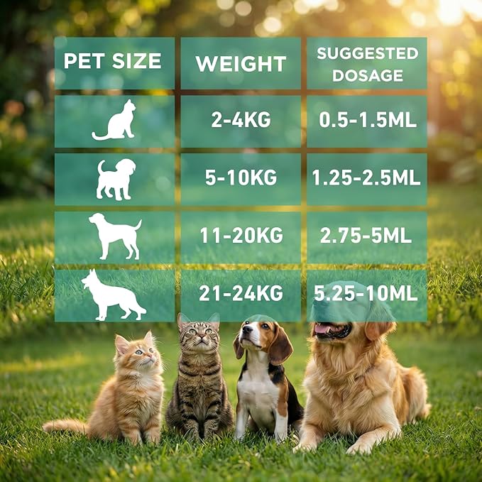 Dewormer Liquid for Cats and Dogs Broad Spectrum,Pyrantel Pamoate and Praziquantel Targets Tapeworm Roundworm and Hookworm Fast Acting Solution for Puppy Kitten Small Medium Large Breeds 100ML