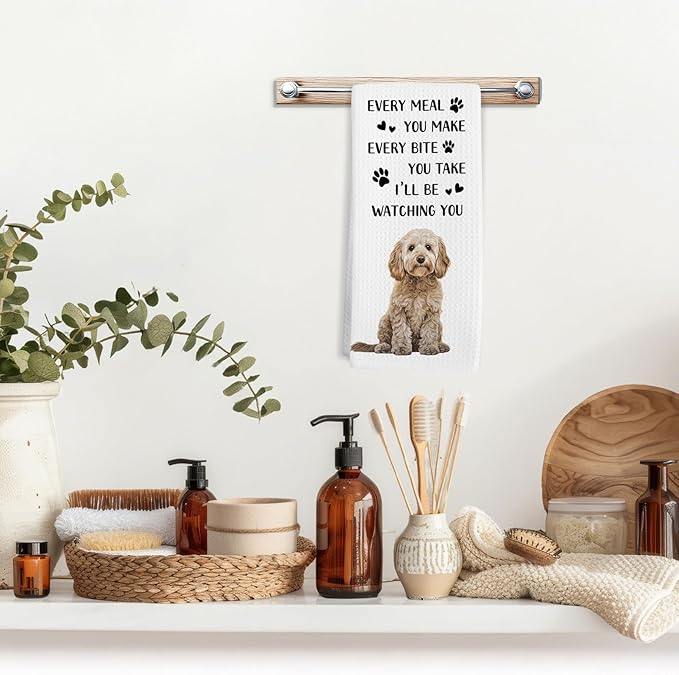 Cockapoo Gifts Dog Kitchen Towels, Gifts for Cockapoo Lovers Women Men Hand Towel, Every Meal You Make Funny Decorative Tea Dish Towels for Kitchens, Funny CockapooDog Kitchen Decor, 16x24in