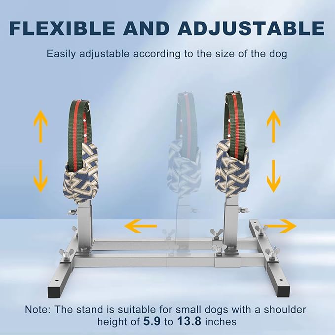 Dog Breeding Stand, Pet Fixed Bracket with Adjustable Length and Height, Shoulder Height 5.9-13.8in, Miniature Dog Breeding and Bathing Supplies
