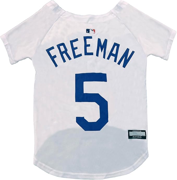 Pets First MLBPA Dog Jersey - Freddie Freeman #5 LA Dodgers Mesh Cat Jersey, X-Large