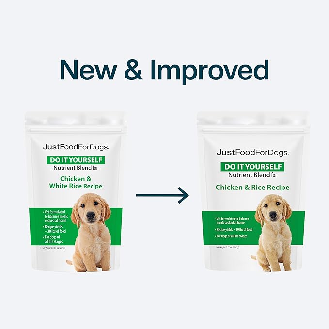 DIY Human Quality Dog Food - Chicken and White Rice Recipe (225 Grams)