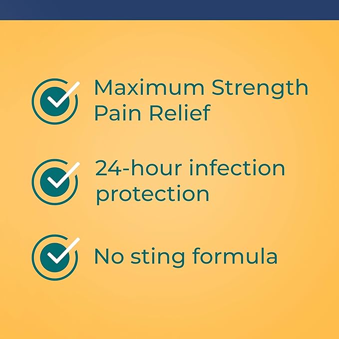 Neosporin + Maximum-Strength Triple Antibiotic Ointment with Pain Relief, Dual Action First Aid Wound Care, No-Sting Formula with Pramoxine HCl, Bacitracin Zinc, 1 oz Single Tube