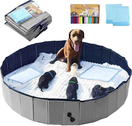 Artilife Dog Whelping Box Pool,Whelping Box for Dogs Birthing,Welping Box Whelping Pen for Puppies Whelping Supplies Puppy Birthing Kit