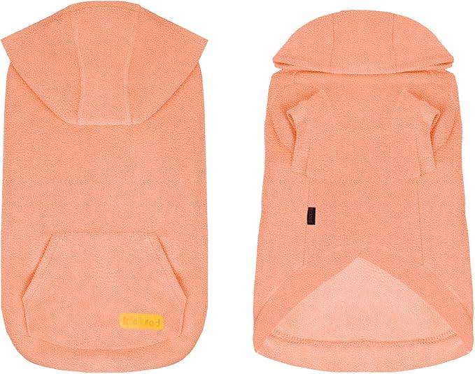 Basic Dog Hoodie Sweatshirts, Pet Clothes Hoodies, Granular Velvet, Sweater with Hat and Leash Hole, Soft Velvet Outfit Coat for Small Medium Large Dogs, Pink (XX-Large)