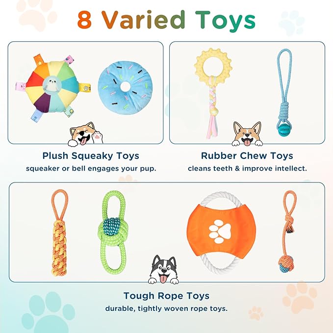 TOOGE Upgraded Puppy Play Gym: Small Dog Puppy Jungle Gym Playground Adjustable Hanging Dogs Enrichment Chew Toys for Puppies 0-6 Months Training Activity Center for Interactive Teething Stimulation