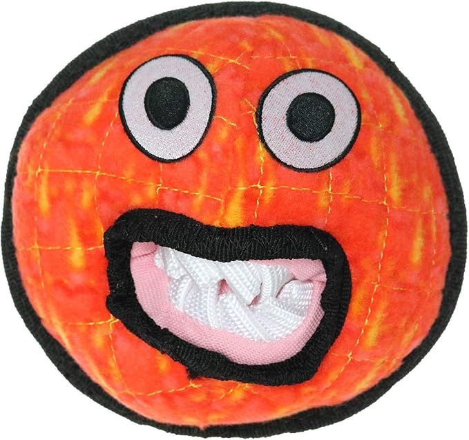 TUFFY® - World's Tuffest Soft Dog Toy - Alien - Multiple Layers. Made Durable, Strong & Tough. Interactive Play (Tug, Toss & Fetch). Machine Washable & Floats. (Ball Red, Large 2 Pack)