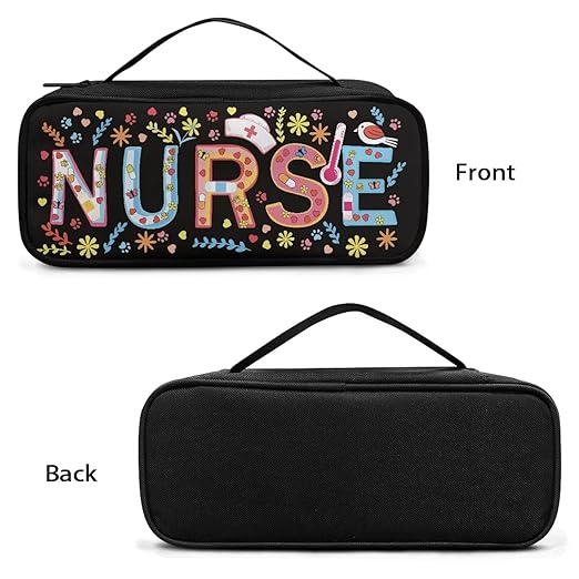 Gomyblomy Cute Stethoscope Case with Extra Room for Nurses and Doctors, Floral Dog Paw Print Stethoscope Holder Storage Large Capacity Stethoscope Carrying Case with Handle