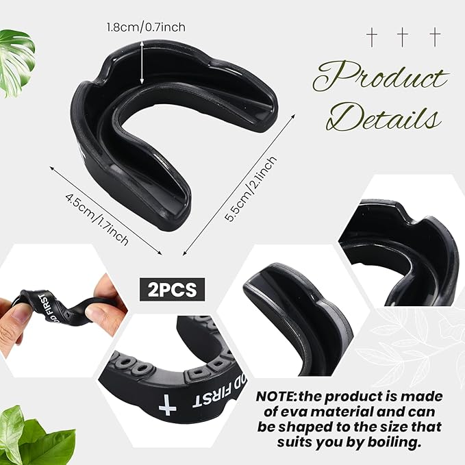 Yaomiao 2 Pcs Cross Mouth Guards Christian Teeth Armor Sport Game Guard & Case Religious Mouth Guard Football Basketball Baseball Wrestling Lacrosse Rugby Boxing Taekwondo