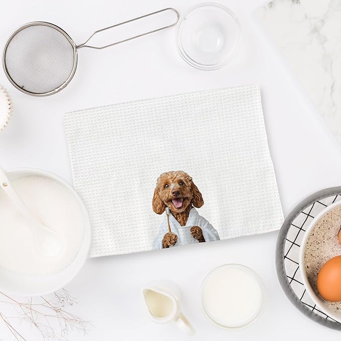 Goldendoodle Bathroom Decor Hand Towels Set of 2 - Funny Dog HandTowels, Golden Doodle Dog Gifts for Women Decorative Hand Towels for Bathroom, Golden Doodle BathroomWashroom Decor(16x24Inch)