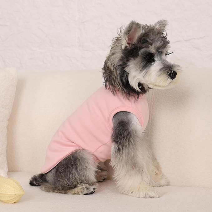 3 Pack Dog Fleece Sweaters -Pink-L,Classic Striped Pullover | Soft Warm Dachshund Clothes,Stretchy Lightweight Sweatshirt for Winter Walking,Park Trips