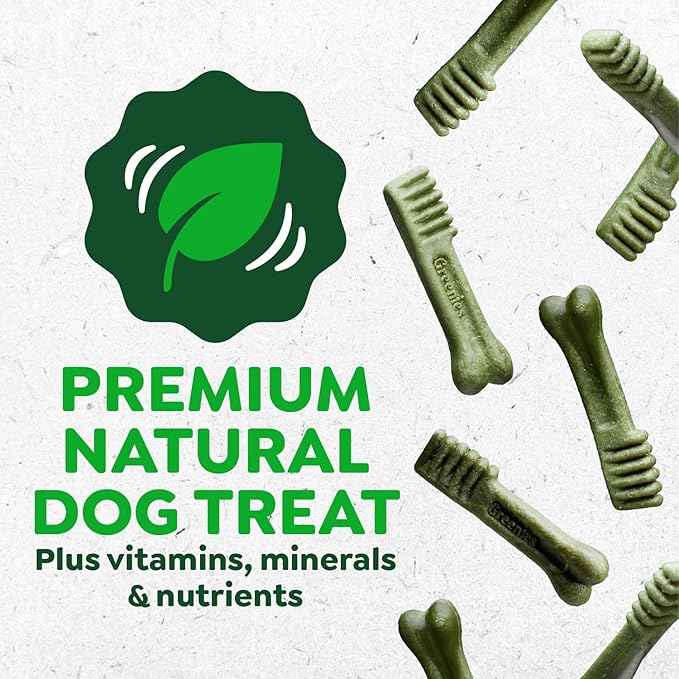 Greenies Veterinarian-Recommended Adult Natural Dental Dog Treats Regular Size, Weight Management Dog Dental Chews, 27 oz. Pack, 27 Count