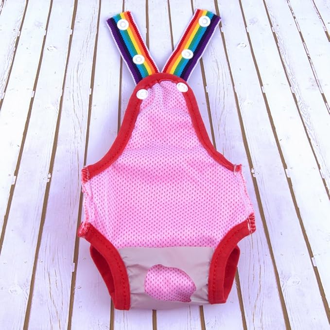Dog Sanitary Diaper Polka Dot Striped Female Dog Sanitary Panties Cute Compatible with Outdoor Polka Dot Pink XXS