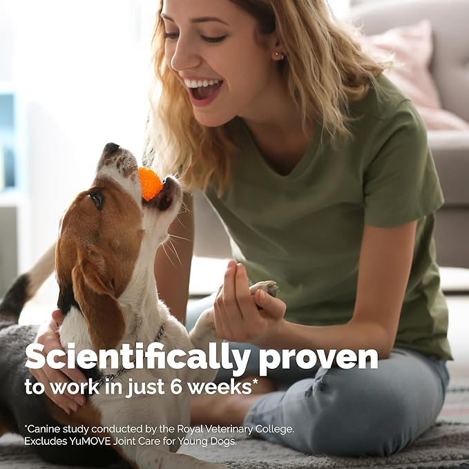 YuMOVE Hip & Joint Supplement for Dogs - Glucosamine, Green Lipped Mussel, Hyaluronic Acid & Omega 3 Supports Mobility, Flexibility & Joint Comfort - 60 Chews (Small/Medium Dogs)