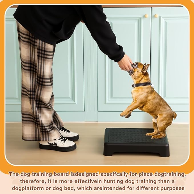 Chunful 2 Pcs Dog Training Platform Dog Place Board with Non-Skid Surface, Portable Agility Platform, Puppy Training Stand Equipment Suitable for Small, Medium Dogs (Not for Large Dog)