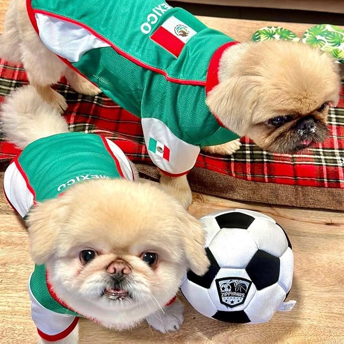 Parisian Dog Mexico Jersey - Breathable Mesh Puppy Football Jersey - Lightweight Stretch Sporty Dog Mexican Outfit - Summer Shirts for Medium Dogs - Soccer Jersey for Dogs - Sportswear Pet Clothes