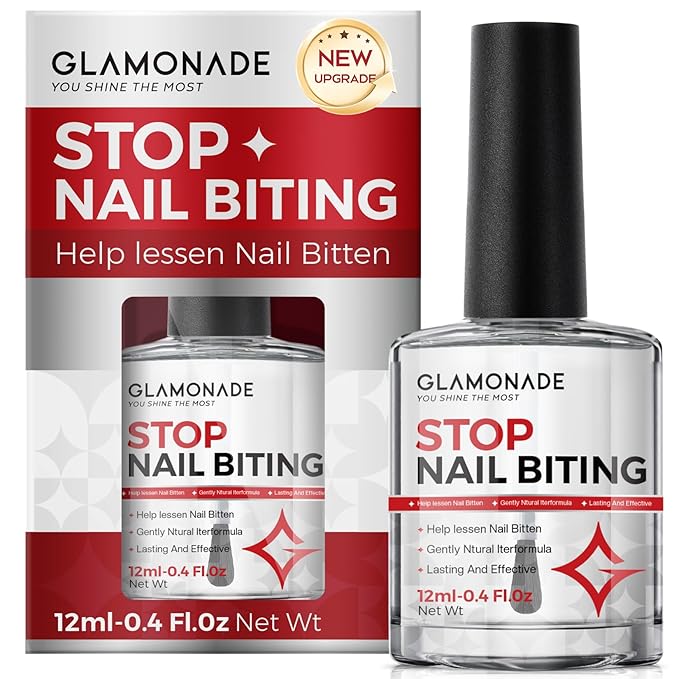 Nail Biting Prevention For Kids: 12ml Extra Bitter No Bite Nail Polish Thumb Sucking Deterrent 48H Long-Lasting Matte Clear Strength Nail Repair for Damaged Nails Care & Habit Breaker Aid