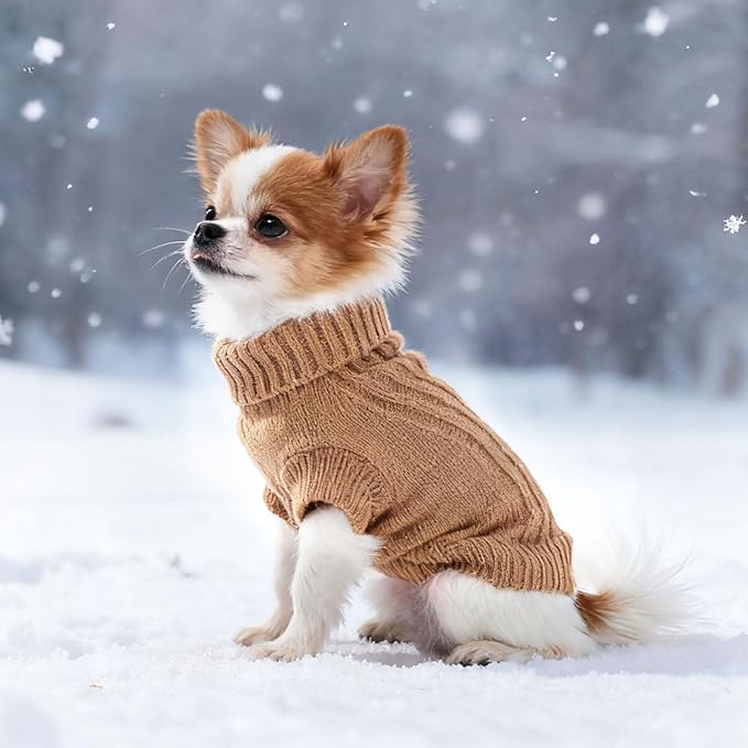 Small Dog Sweater Fall Dog Clothes Small Dog Sweater Dog Knitted Sweaters Costume Warm Puppy Clothes Sweater Thick Pet Knitwear for Chihuahua Teacup Yorkie Xs