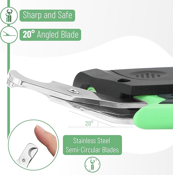 Mr. Pen- Cat Nail Clipper with Adjustable LED Light, Green Cat Nail Trimmer, Cat Claw Clippers, Cat Clippers for Nails, Pet Nail Clippers, Kitten Nail Clipper, Small Dog Nail Clipper Cat Claw Trimmer