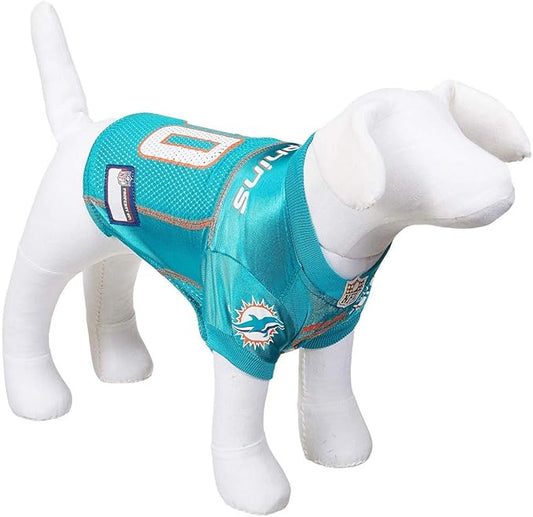 Pets First NFL Miami Dolphins Dog Jersey, Size Small, Football Shirt Costume for Pet, Dog Sports T-Shirt, NFL Team Clothing for Cats, Licensed Pet Apparel Available in 7 Sizes and 32 Teams