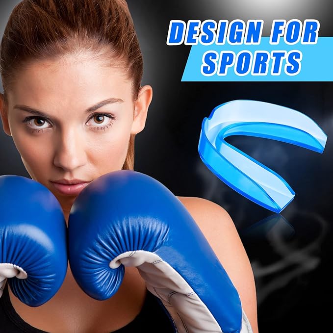 BBTO 20 Pieces Sports Mouth Guard Boxing Mouth Protection Athletic Mouthpiece for Football Basketball Hockey Karate Rugby Match(Blue,Adult (11 yrs & Above))