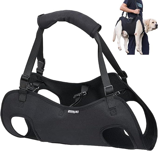 Dog Lift Harness, Emergency Backpack Pet Legs Support & Rehabilitation Sling Carrier, Adjustable Lifting Straps Carrier for Senior Elderly Dogs Joint Injuries Arthritis XL
