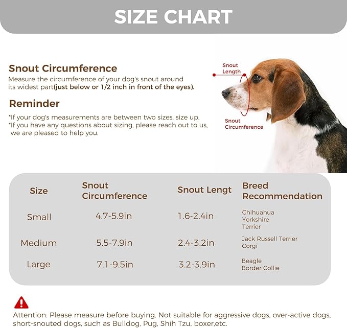 PAWCHIE Dog Muzzle, Soft Muzzle Anti Biting Barking Chewing, Comfortable Air Mesh Mouth Guard Breathable Adjustable Loop Pets Muzzle for Small Medium Large Dogs, Allows Panting Drinking, Black M