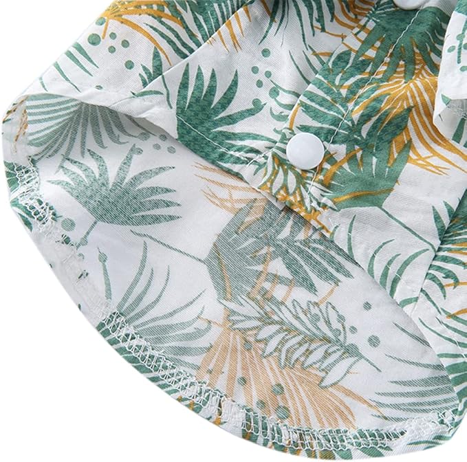 Tangpan Summer Pet Daisy Hawaiian Beach Plaid Print Shirts Clothes for Dog S05 White M