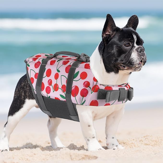 Doglay Dog Life Jacket, Dog Life Vest for Swimming Boating, Adjustable Puppy Life Jacket with Reflective Stripes, Superior Buoyancy Pet Swimming Vest for Small Medium and Large Dogs