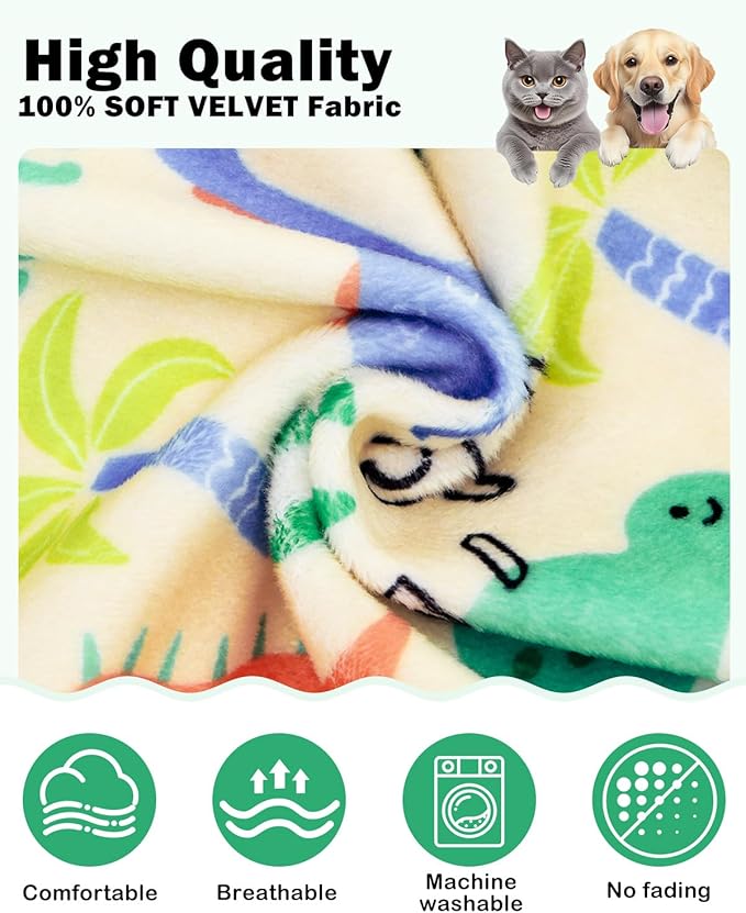 CuteBone Dinosaur Costume Dog Pajamas, Stretchy Spandex Crystal Velvet Sleepwear Coat for Small Dogs, Soft & Warm Pet Outfit Clothes for Cold Weather, Cozy Pullover Design COSP15XS