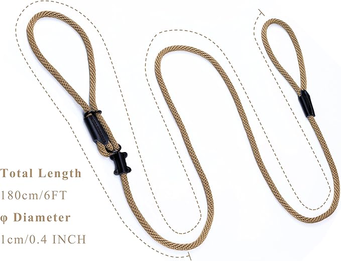 Multifunctional Figure 8 Padded Head Halter Walking Training Leather Stopper Rope Slip Lead Dog Leash Muzzle (Tan)