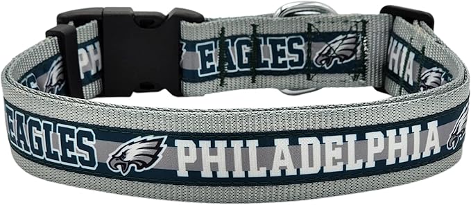 Pets First NFL Philadelphia Eagles Licensed PET COLLAR, Large - Heavy-Duty, Strong, and Durable Dog Collar. Available in 31 Football Teams and 4 Sizes