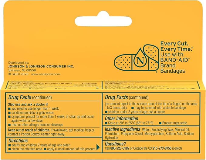 Neosporin + Maximum-Strength Pain Relief Dual Action Cream, First Aid Topical Antibiotic & Analgesic Cream for Soothing Infection Protection & Wound Care of Minor Cuts, Scrapes & Burns, .5 oz, 2 Pack