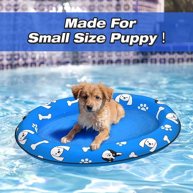 MICOOYO Dog Float Raft - Inflatable Dog Swimming Float for Summer Dogs Water Floats (Small)