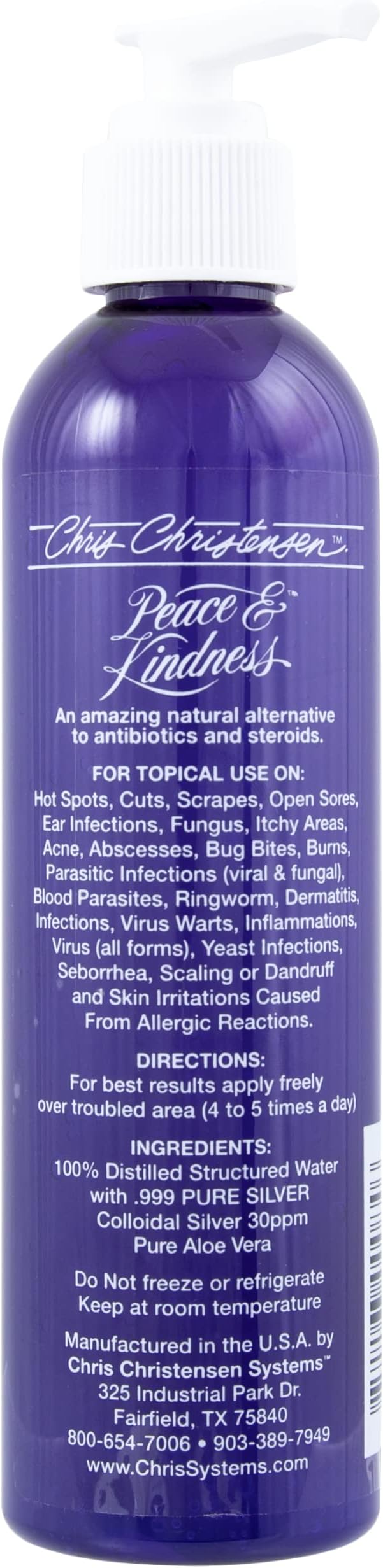 Chris Christensen Peace and Kindness Gel, Natural Alternative, Topical Use for Dogs and Cats, Aloe Vera, Groom Like a Professional, Made in The USA, 8 Ounces