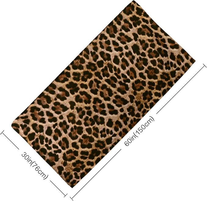 LIVILAN Oversized Leopard Beach Towel Cheetah Blanket for Women Girls, Thin Lightweight Microfiber Sand Free Quick Dry Towel, 30”X60” Pool Bath Yoga Shower Cheetah Gifts