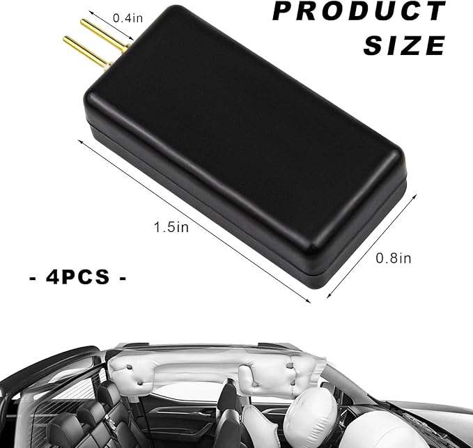 4 PCS Car SRS Airbag Simulator Tester, Airbag Bypass Resistor Automotive Diagnostic Tool for Finding Faults, Universal SRS Scanner Inspection Tool for SUV Truck Pickup
