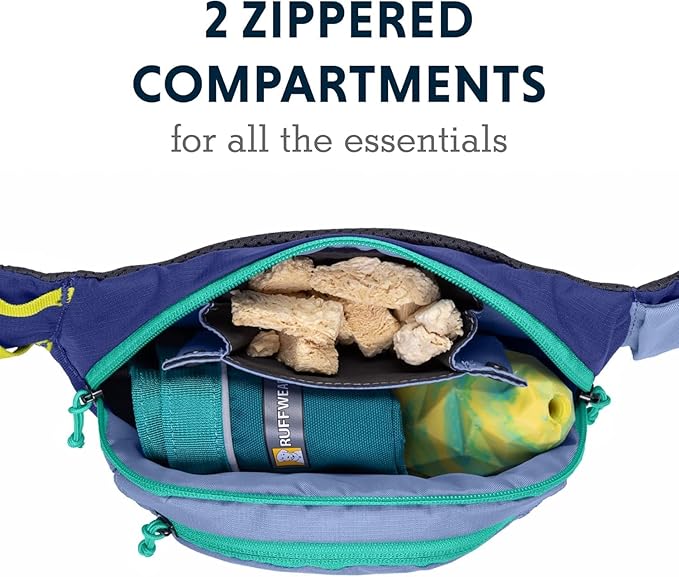Ruffwear, Home Trail Hip Pack, Dog Walking Fanny Pack Crossbody with Adjustable Belt, Treat Pouch, Poop Bag Holder, Phone Pocket, Hands-Free for Training, Hiking, Running, Travel, River Rock Green
