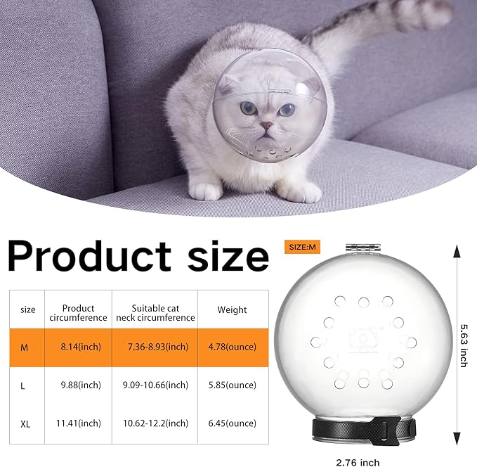 Cat Muzzle and Boots, Adjustable Helmet for Grooming, Breathable Hood Face Mask for Shaving Head Bubble Cover, Anti Bite Cat Holder for Bathing