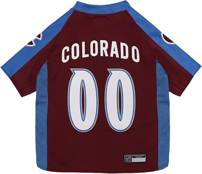 Pets First NHL Colorado Avalanche Jersey for Dogs & Cats, X-Small. - Let Your Pet be a Real NHL Fan!