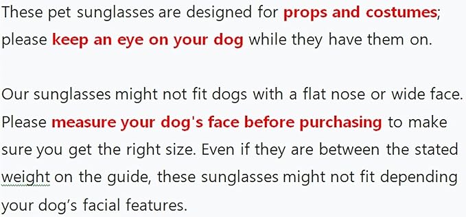 G002 Dog Pet Clear Lens Costume Glasses Small to Medium Breeds 12LBS~30LBS Prop Photoshoot Sunglasses (BR Round Black-Clear)