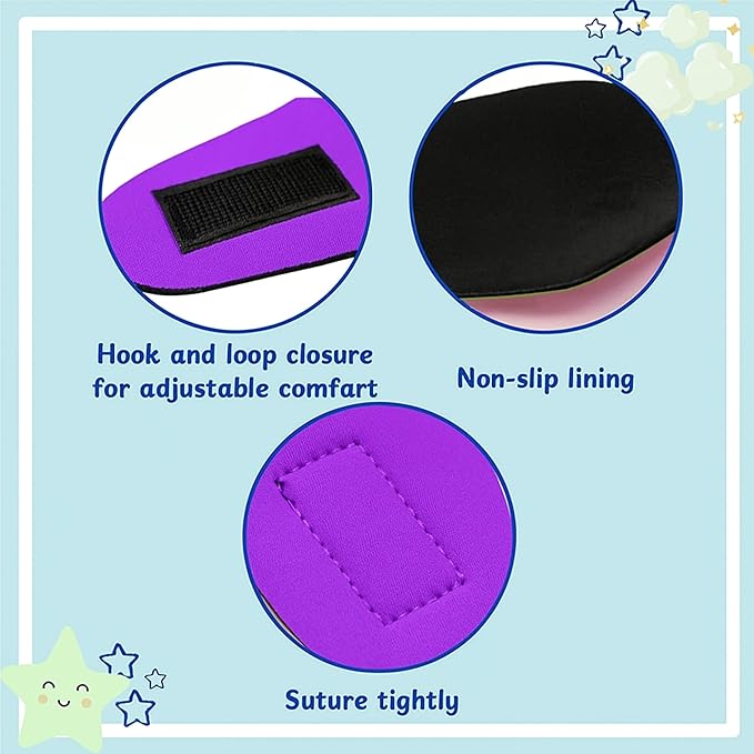 2pcs Dog Ear Covers for Swimming, Ear Protection for Dogs Bathing, Dog Bath Supplies, Ears Wrap for Dogs, Waterproof Ears Covers Swimming Cap, Adjustable Shower Cap, Puppy Swim Cap (Purple, Pink, M)