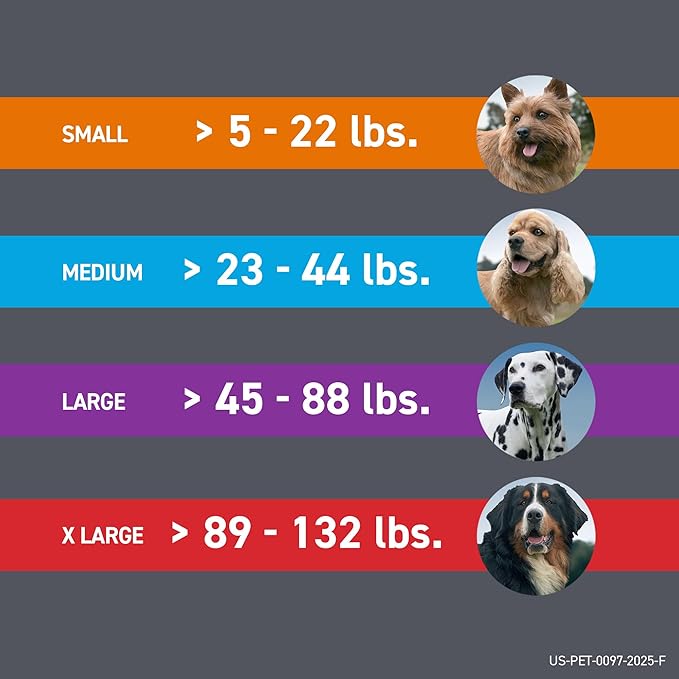 FRONTLINE Plus Flea and Tick Treatment for X-Large Dogs Up to 89 to 132 lbs. 8 Treatments