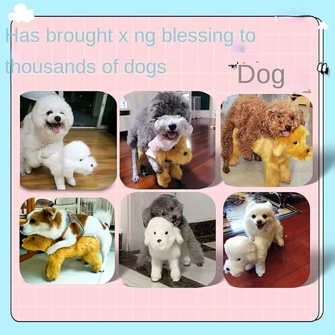 Male Dog Simulation Mating Toy, for Male Estrus Dog Small Dogs Plush Dog Toy, Anxiety Relief Dogs Toy Gift for Dog Lovers,White,13cm