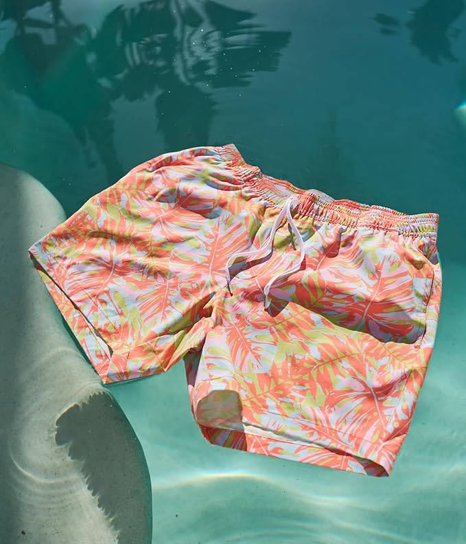 Tipsy Elves Men's Stretch Swim Trunks 7 Inch Inseam 4-Way Stretch with Mesh Liner - Quick-Dry Funny Swimwear Bathing Suit