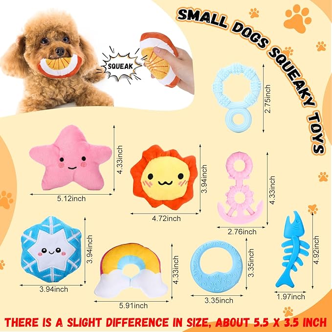 Hungdao 80 Pcs Valentines Dog Toys Bulk Squeaky Dog Gifts for Medium Small Puppy Stuffed Plush Chew Toys Small Pet with Squeakers for Puppies Teething(Vivid Style)