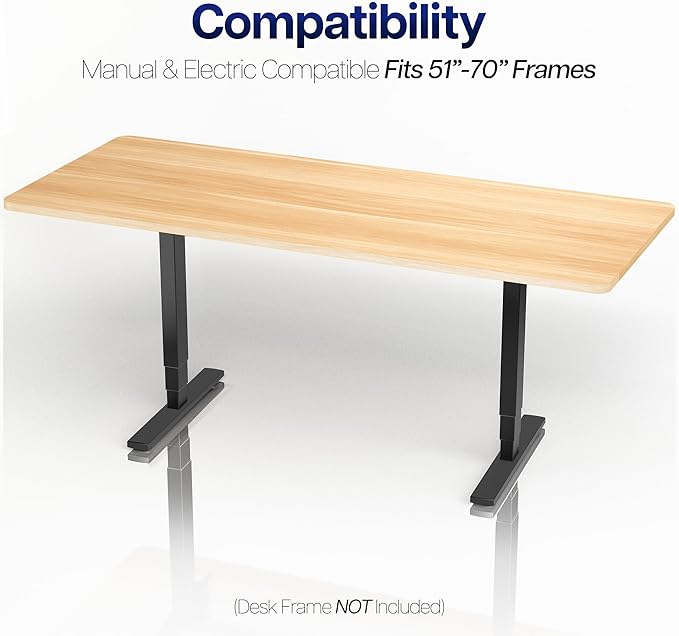 VIVO Light Wood Universal 71 x 30 inch Solid One-Piece Table Top for Standard and Sit to Stand Height Adjustable Home and Office Desk Frames, DESK-TOP71C