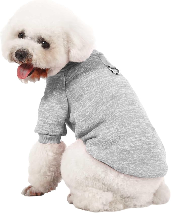 Dog Sweater, Sweaters for Small Dogs, 2, 3 Pack Warm Soft Pet Clothes for Puppy, Medium Large Cat, Dogs Girl or Boy, Dog Shirt for Winter Christmas (Buckle Grey+Navy+Blue, Small)