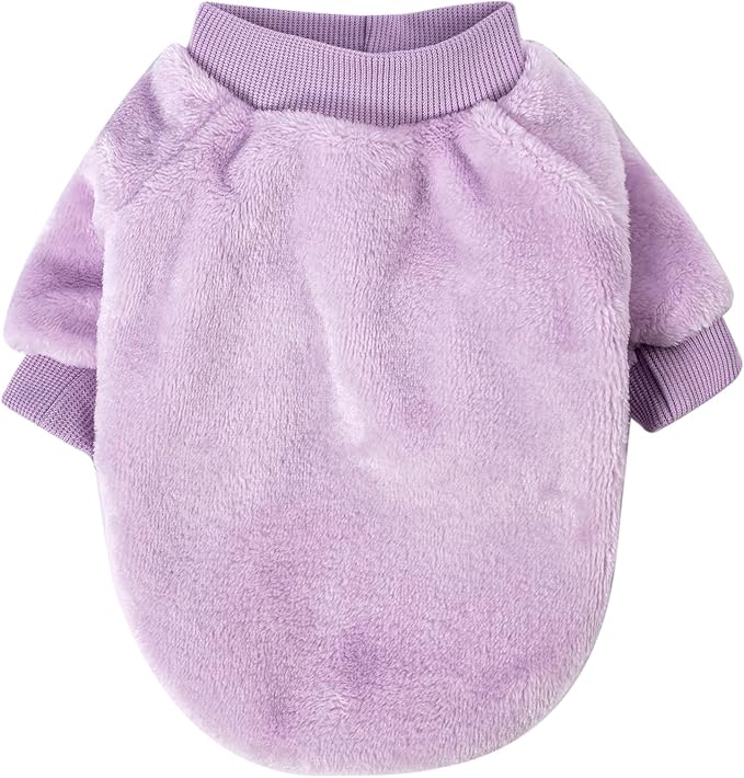 FabriCastle Dog Sweaters, 2-Pack Dog Clothes XXS XS for Small Dogs Girl & Cats, Ultra Soft and Warm Pet Coats, Winter Pet Jacket, Doggy Apparel Costumes, Puppy Outfits (Pink,Light Purple, XX-Small)