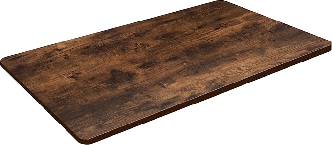 VIVO Universal 48 x 30 inch Solid One-Piece Table Top for Standard and Sit to Stand Height Adjustable Home and Office Desk Frames, Rustic Vintage Brown, DESK-TOP48-30N